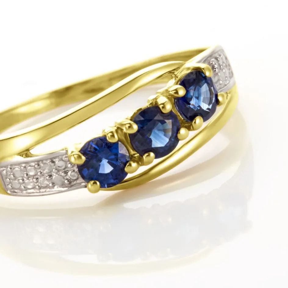 Histoire d'Or Bague Or Jaune Abelard Saphirs Diamants* Bagues|Bagues Avec Pierre