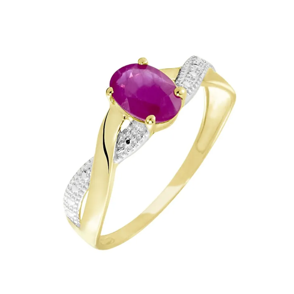 Hot Histoire d'Or Bague Or Jaune Candice Rubis or jaune rubis