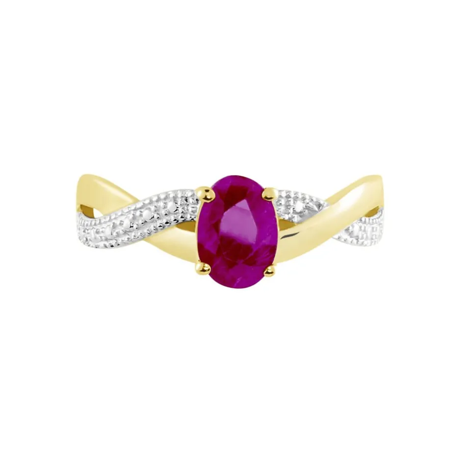 Hot Histoire d'Or Bague Or Jaune Candice Rubis or jaune rubis