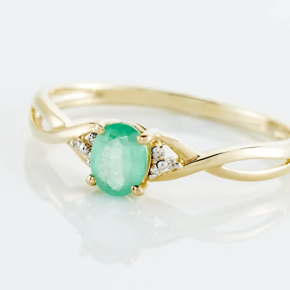 Histoire d'Or Bague Or Jaune Cassie Emeraude Diamants* Bagues|Bagues Avec Pierre