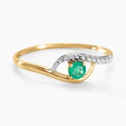 New Histoire d'Or Bague Or Jaune Karmele Emeraude or jaune emeraude