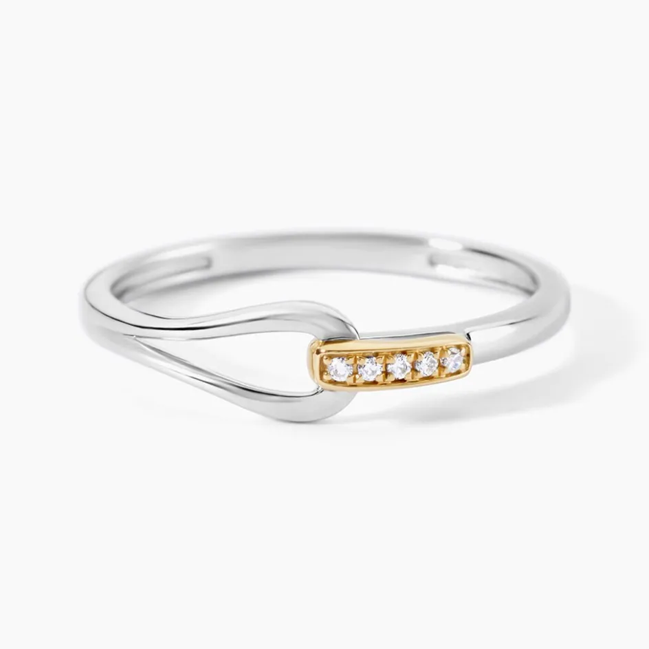 Sale Histoire d'Or Bague Or Jaune Oxyde De Zirconium