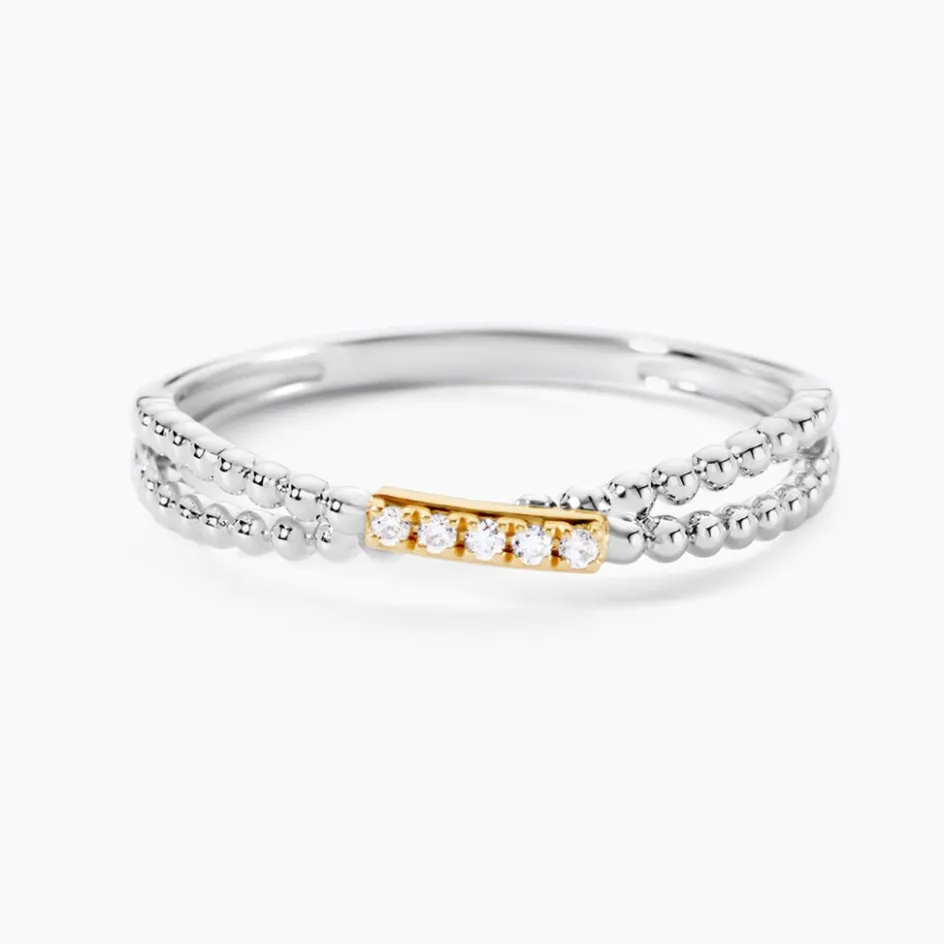 Clearance Histoire d'Or Bague Or Jaune Oxyde De Zirconium