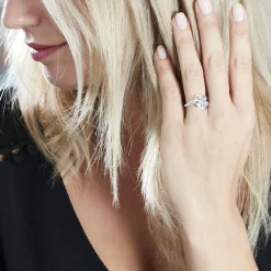 Histoire d'Or Bague Orchidee Or Blanc Topaze Oxyde De Zirconium* Bagues|Bagues Avec Pierre