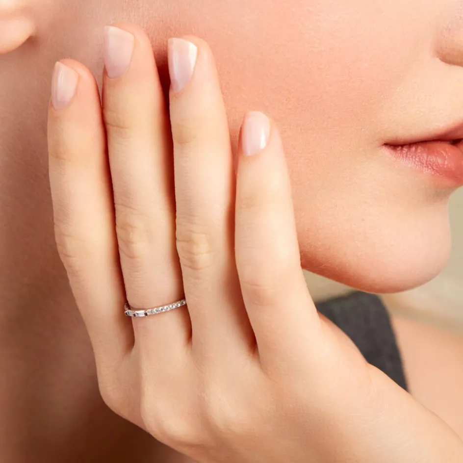 Best Histoire d'Or Bague Paoline Argent Blanc Oxyde De Zirconium