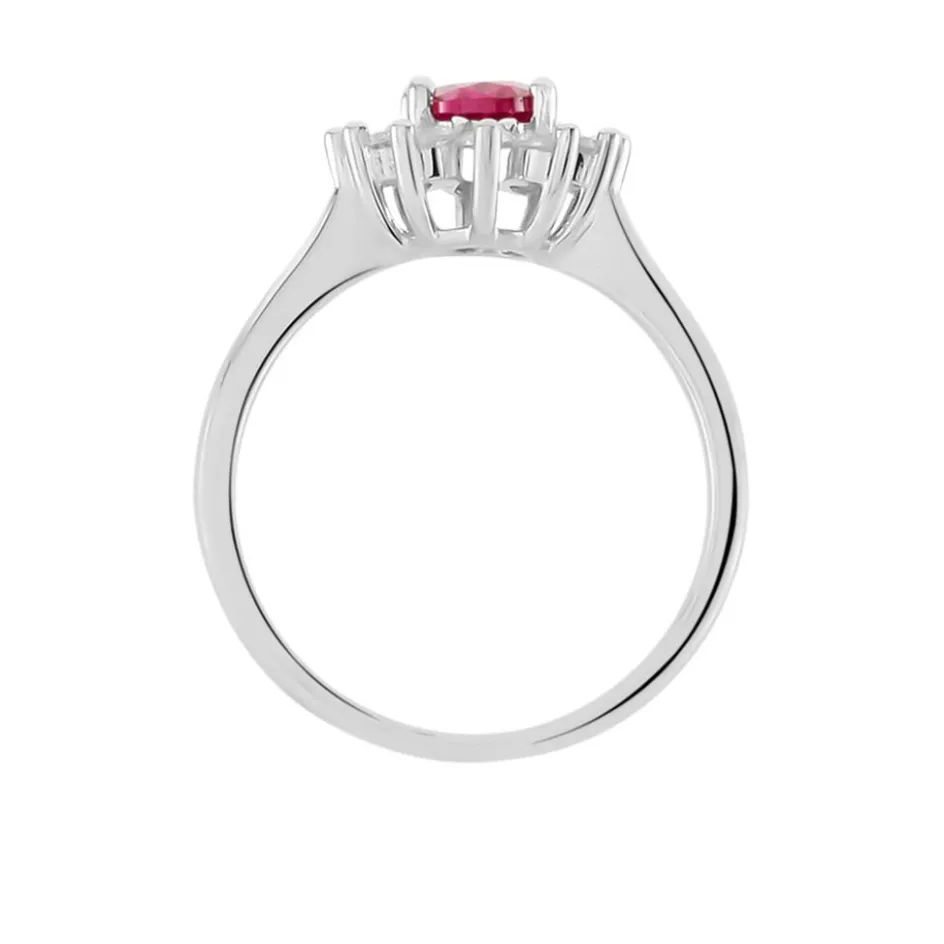 Histoire d'Or Bague Perez Argent Blanc Oxyde De Zirconium argent blanc oxyde rouge
