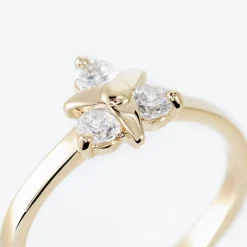 Best Histoire d'Or Bague Plaqué Or Jacinth Oxyde De Zirconium