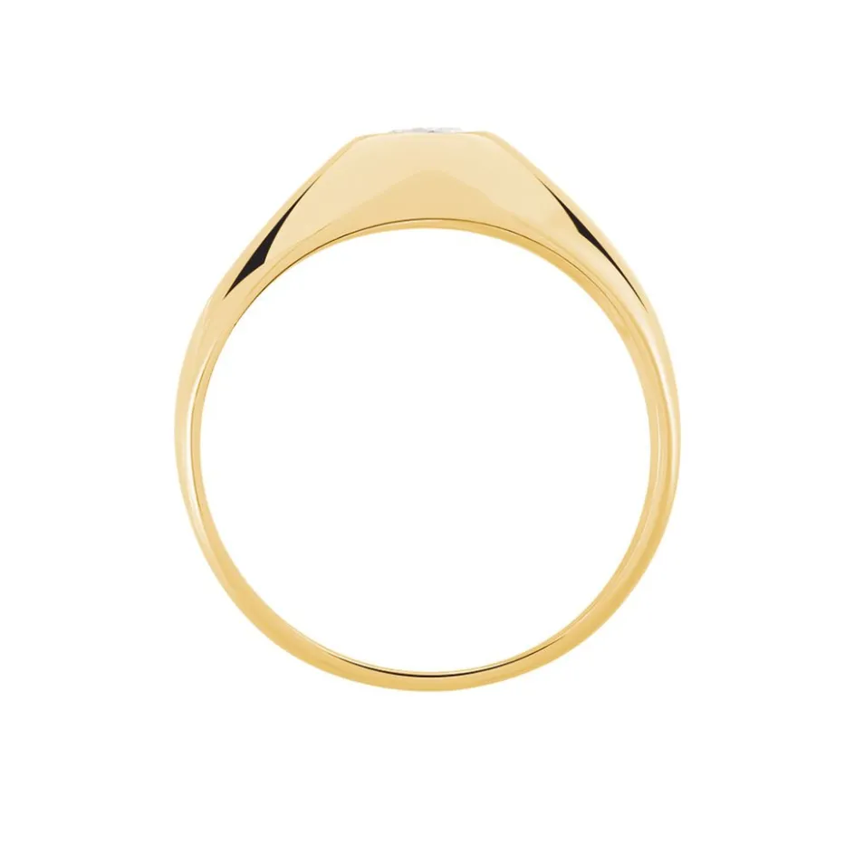 Best Histoire d'Or Bague Posie Plaqué Or Jaune Oxyde De Zirconium