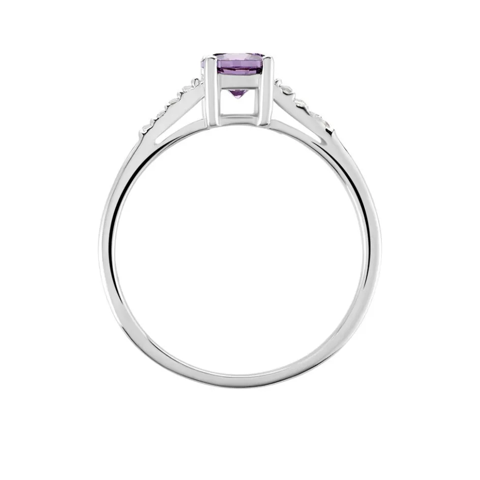 New Histoire d'Or Bague Rio Argent Blanc Oxyde De Zirconium argent blanc oxyde violet