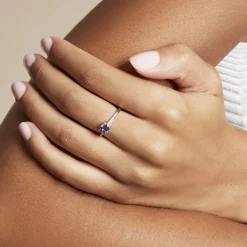 New Histoire d'Or Bague Rio Argent Blanc Oxyde De Zirconium argent blanc oxyde violet