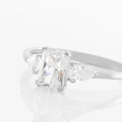 Sale Histoire d'Or Bague Saelle Or Blanc Oxyde De Zirconium