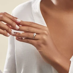 Sale Histoire d'Or Bague Saelle Or Blanc Oxyde De Zirconium