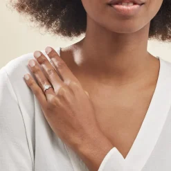 Sale Histoire d'Or Bague Saelle Or Blanc Oxyde De Zirconium