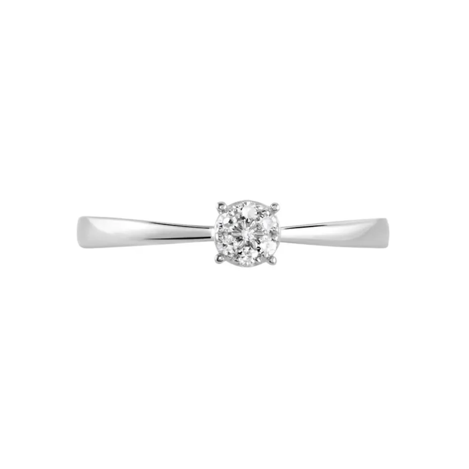Outlet Histoire d'Or Bague Saranna Or Blanc Diamant Blanc