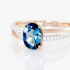 Sale Histoire d'Or Bague Sarika Or Rose Topaze Et Oxyde De Zirconium