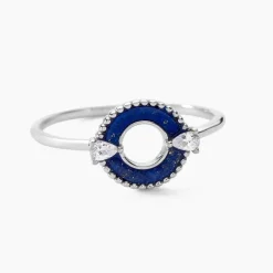 Best Histoire d'Or Bague Serafine Argent Blanc Lapis Lazuli Oxyde De Zirconium argent blanc lapis lazuli bleu