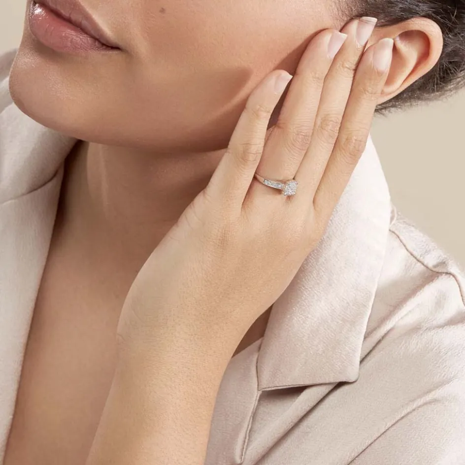 Clearance Histoire d'Or Bague Serena Or Blanc Diamant