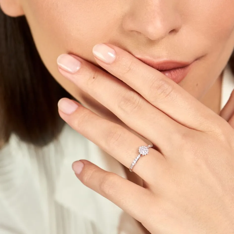 Best Histoire d'Or Bague Shin De Zirconium or blanc oxyde