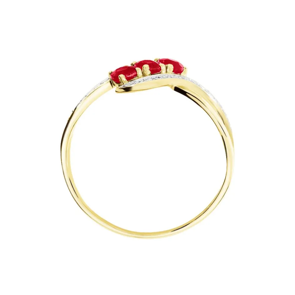 Histoire d'Or Bague Simma Or Jaune Diamant Et Rubis* Bagues|Bagues Avec Pierre