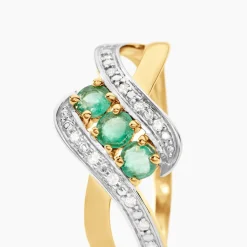 Histoire d'Or Bague Simma Or Jaune Diamant Et Emeraude* Bagues|Bagues Avec Pierre