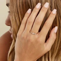 Outlet Histoire d'Or Bague Siona Plaque Or Jaune Oxyde De Zirconium