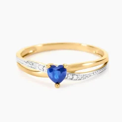 Best Histoire d'Or Bague Skylar Diamant or bicolore saphir