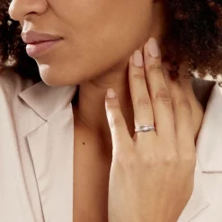 Outlet Histoire d'Or Bague Solena or blanc diamant