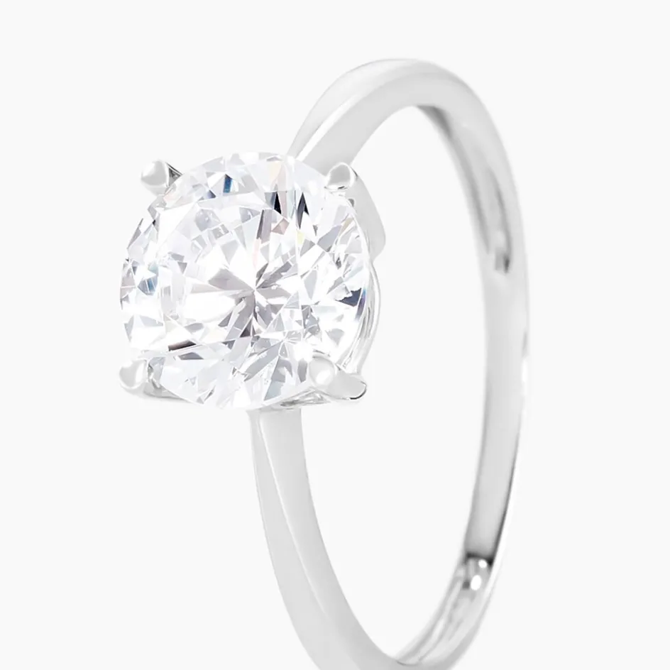 Outlet Histoire d'Or Bague Solitaire Abriel Or Blanc Oxyde De Zirconium