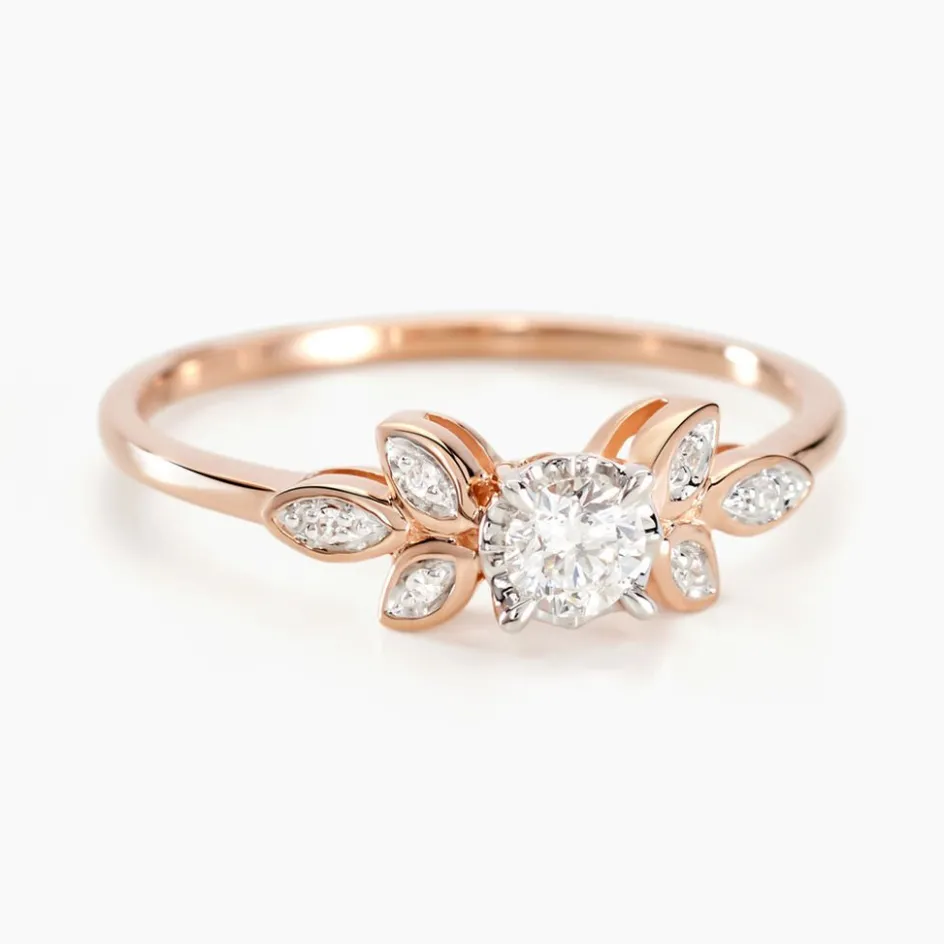 Outlet Histoire d'Or Bague Solitaire Alicea Or Rose Diamant
