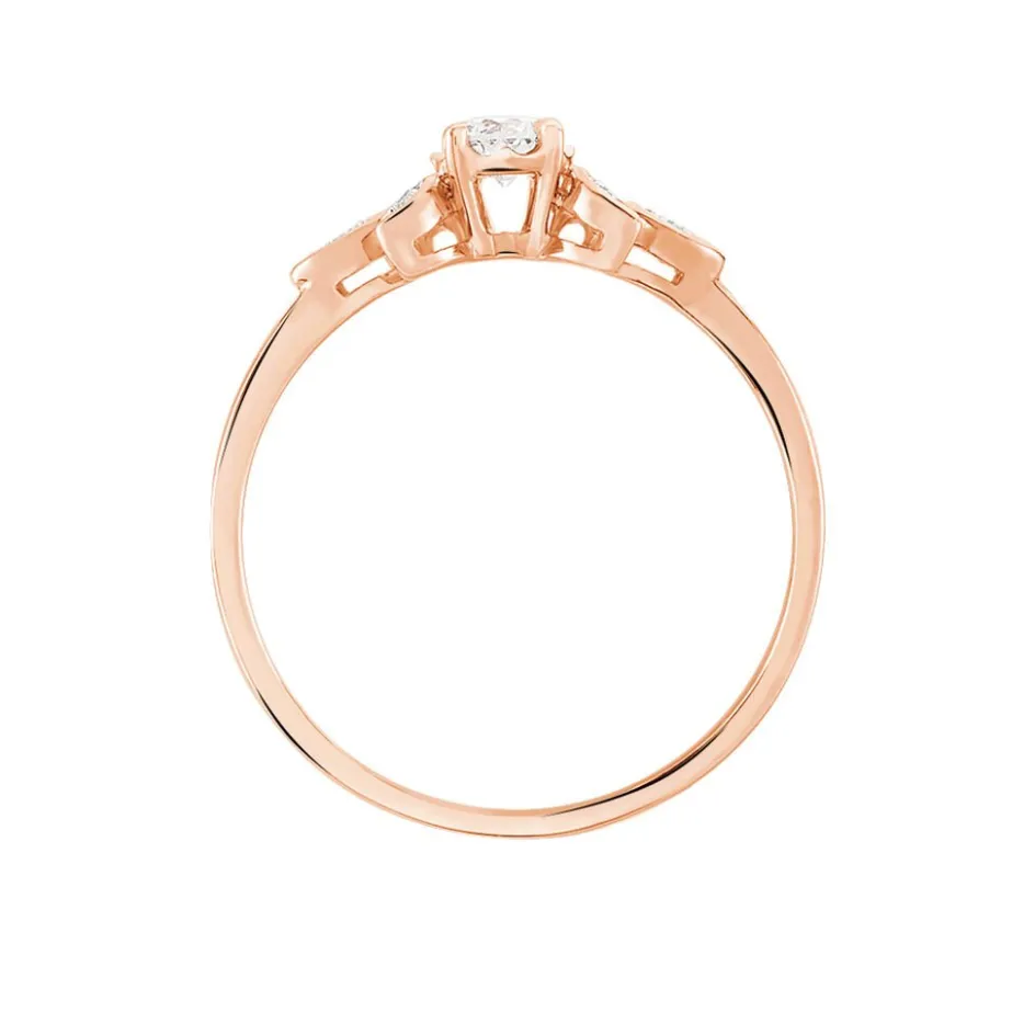 Outlet Histoire d'Or Bague Solitaire Alicea Or Rose Diamant