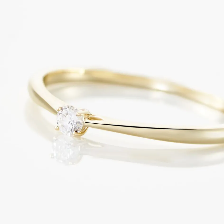 Histoire d'Or Bague Solitaire Aphrodite Or Jaune Diamant or jaune diamant blanc