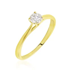 New Histoire d'Or Bague Solitaire Aphrodite Or Jaune Diamant or blanc diamant blanc