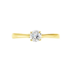 New Histoire d'Or Bague Solitaire Aphrodite Or Jaune Diamant or blanc diamant blanc