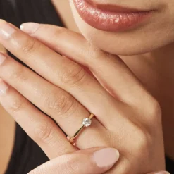 New Histoire d'Or Bague Solitaire Aphrodite Or Jaune Diamant or blanc diamant blanc