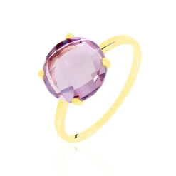 Clearance Histoire d'Or Bague Solitaire Armantia Or Jaune Amethyste