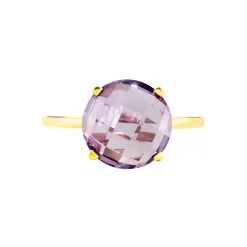Clearance Histoire d'Or Bague Solitaire Armantia Or Jaune Amethyste
