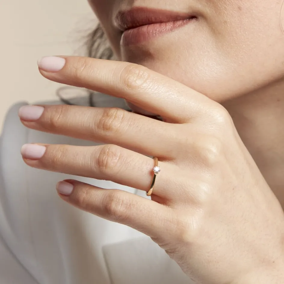 Histoire d'Or Bague Solitaire Athena* Bagues|Bagues Avec Pierre