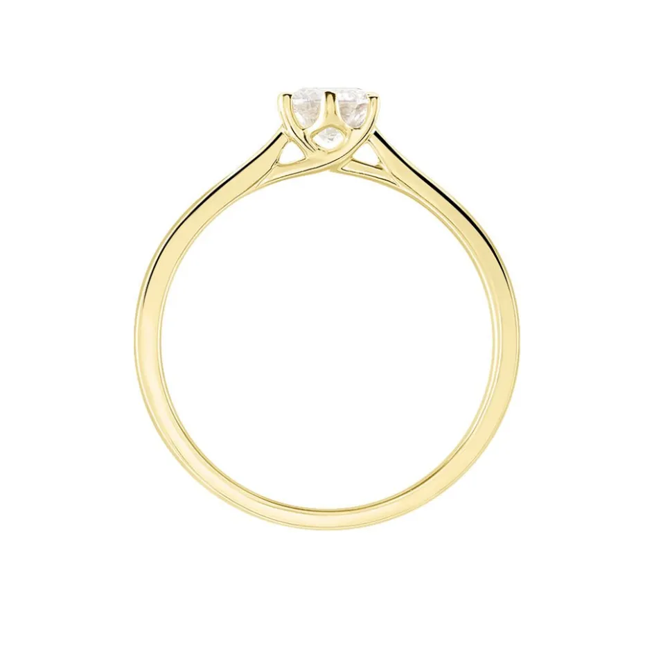 New Histoire d'Or Bague Solitaire Athena or jaune diamant
