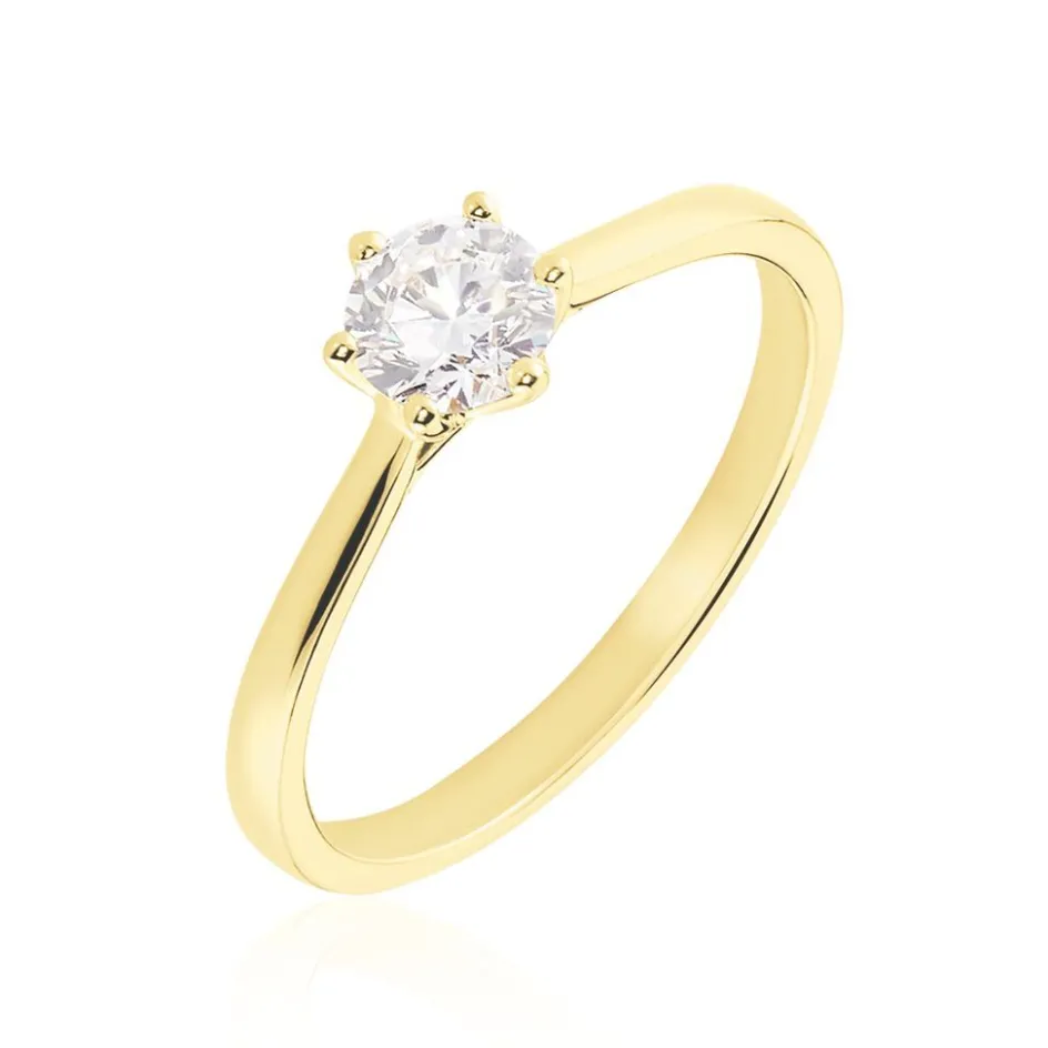 Online Histoire d'Or Bague Solitaire Athena or jaune diamant