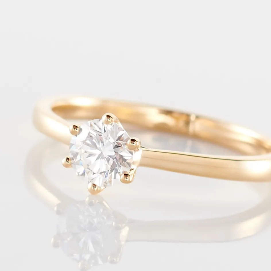 Online Histoire d'Or Bague Solitaire Athena or jaune diamant