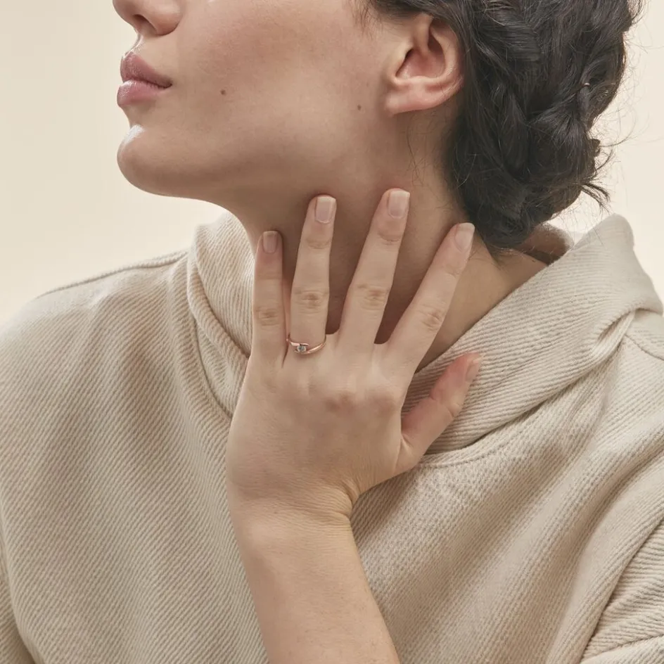 Best Histoire d'Or Bague Solitaire Camilia De Zirconium or rose oxyde