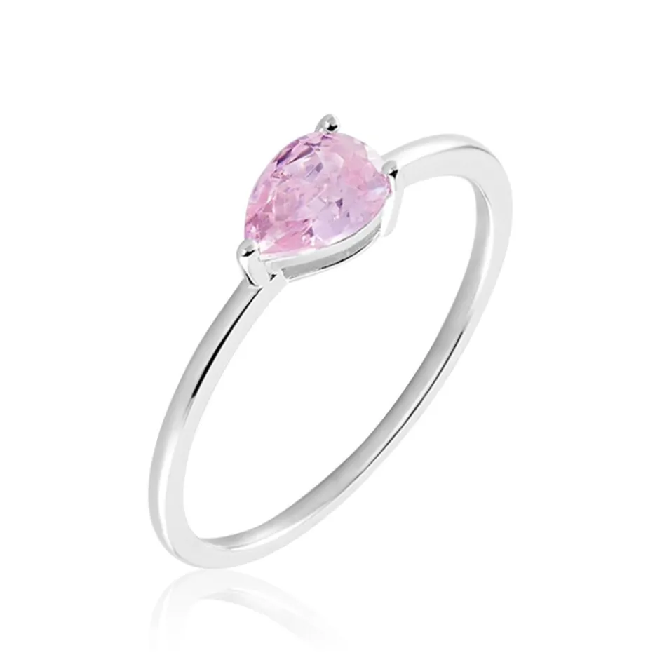 New Histoire d'Or Bague Solitaire Cheick Argent Oxyde De Zirconium argent blanc oxyde