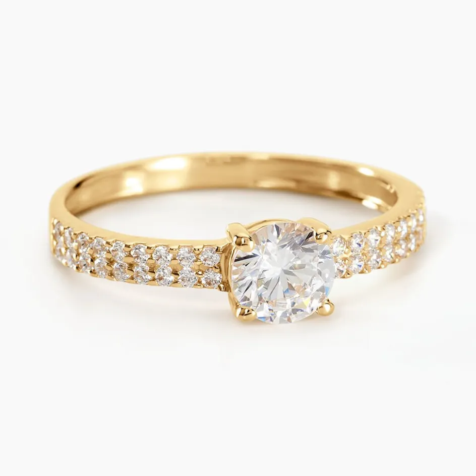 Histoire d'Or Bague Solitaire Dayna De Zirconium or jaune oxyde