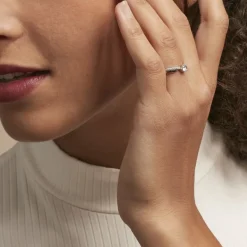 Outlet Histoire d'Or Bague Solitaire Doralicia Argent Blanc Oxyde De Zirconium