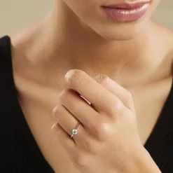 Histoire d'Or Bague Solitaire Fiona Or Blanc Diamant Synthetique* Bagues|Bagues Avec Pierre