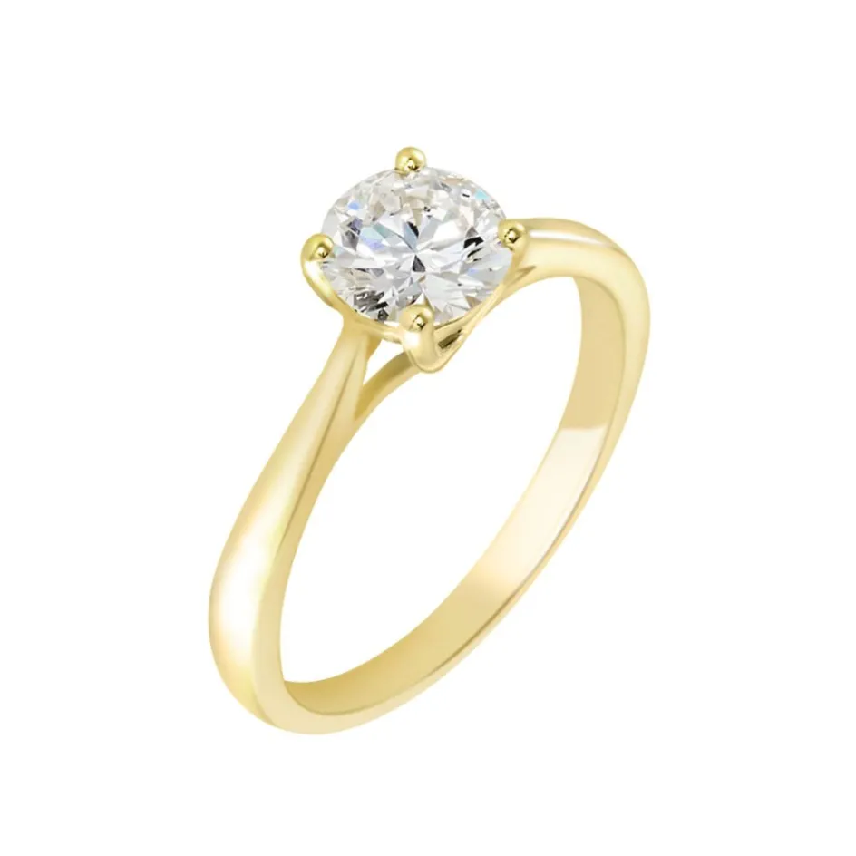Sale Histoire d'Or Bague Solitaire Fiona Or Jaune Diamant Synthetique