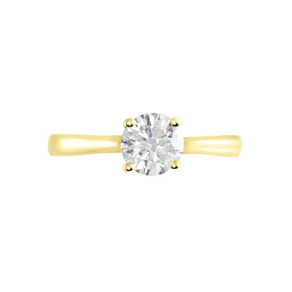 Sale Histoire d'Or Bague Solitaire Fiona Or Jaune Diamant Synthetique