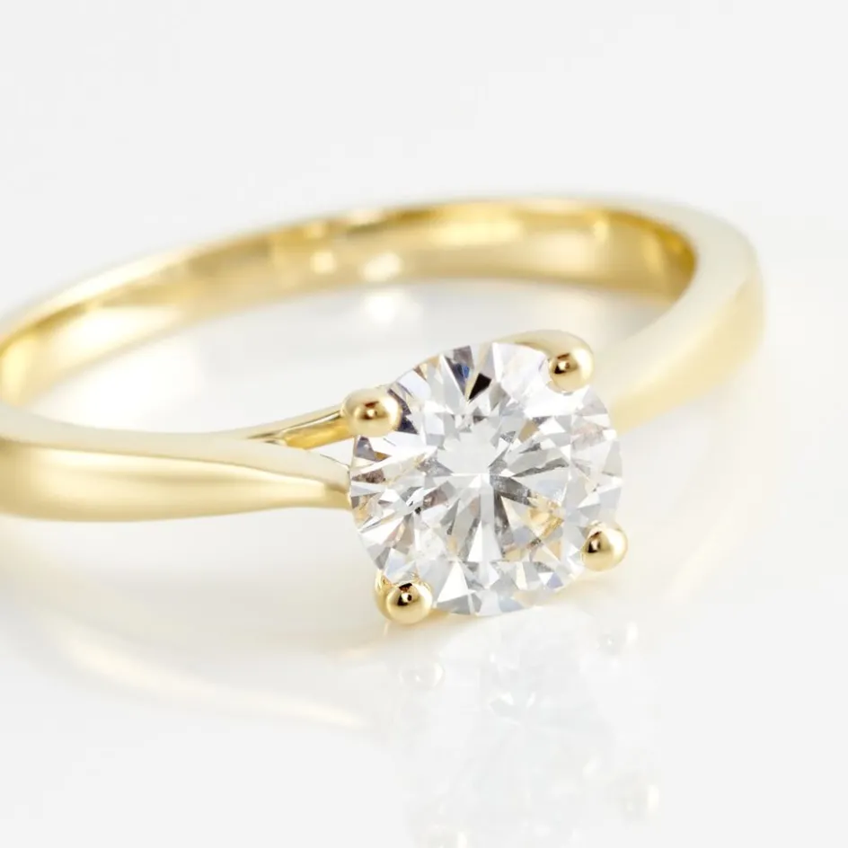 Sale Histoire d'Or Bague Solitaire Fiona Or Jaune Diamant Synthetique