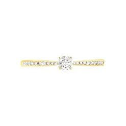 Histoire d'Or Bague Solitaire Hemera or jaune diamant