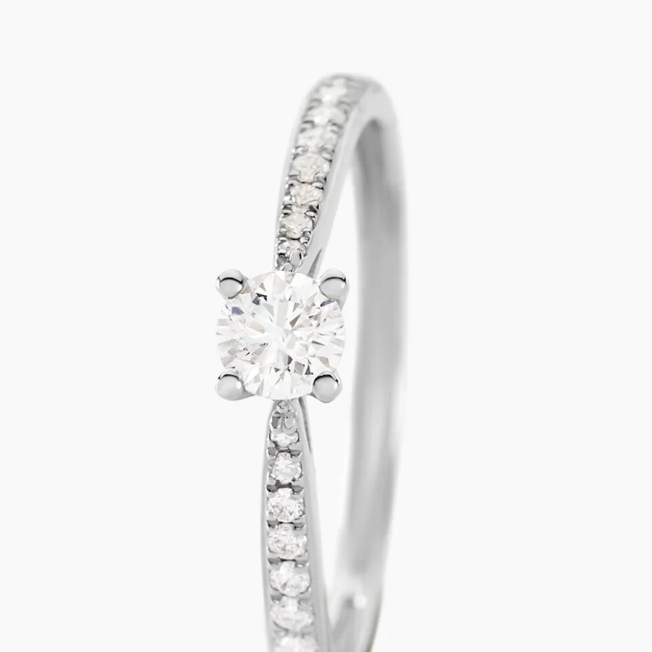 Sale Histoire d'Or Bague Solitaire Hemera Or Blanc Diamant